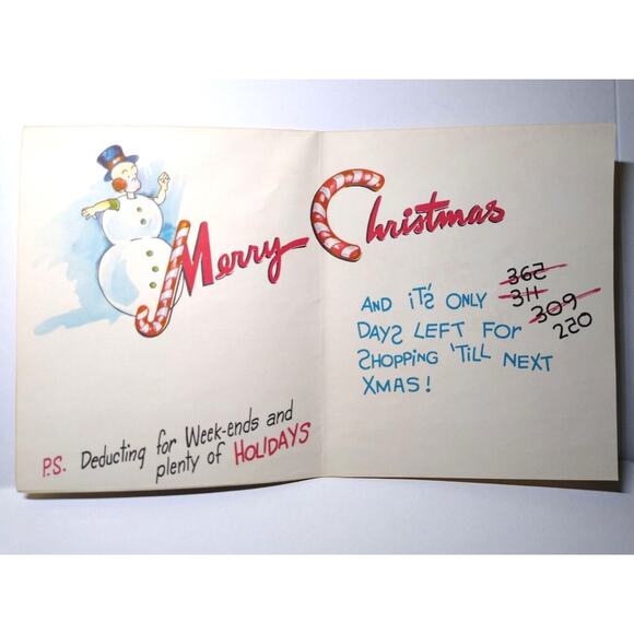 Henry Christmas Greeting Card Famous Comics 1951 King Features Carl Anderson - Picture 3 of 5